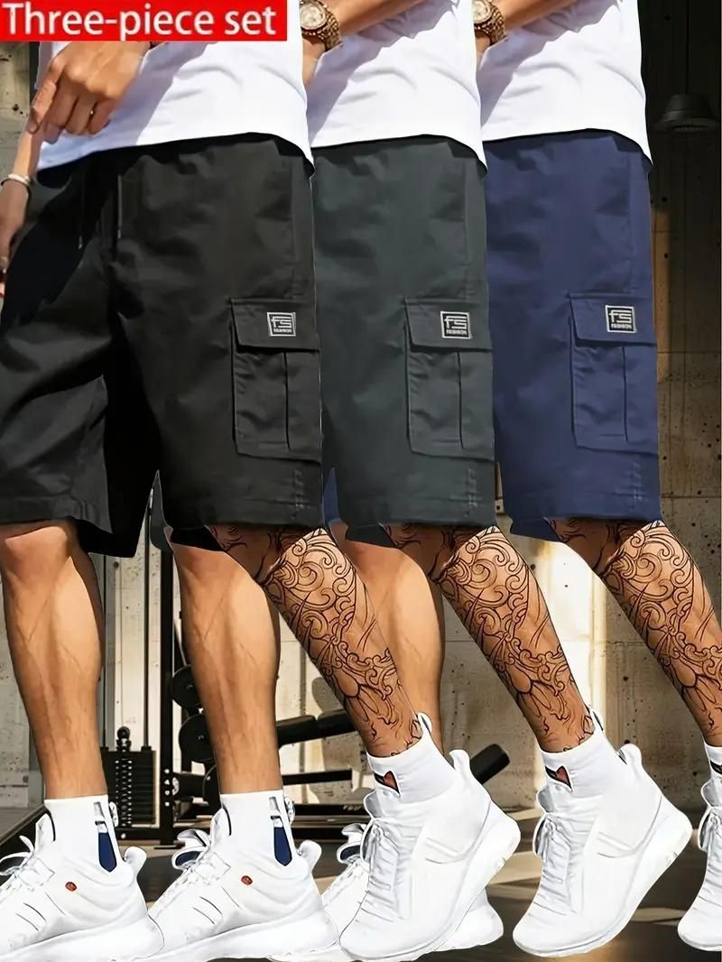 Men's Cotton Casual Cargo Shorts Pack of 3 LIMITED EDITION